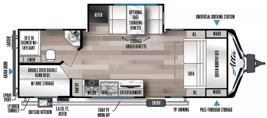 2023 EAST TO WEST RV ALTA 2210MBH, , floor-plans-day image number 0